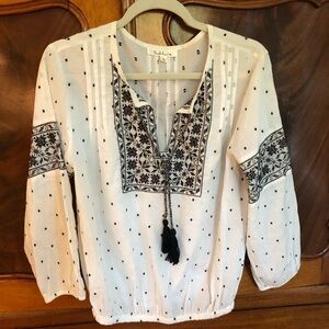 Solitaire Embroidered Boho Blouse